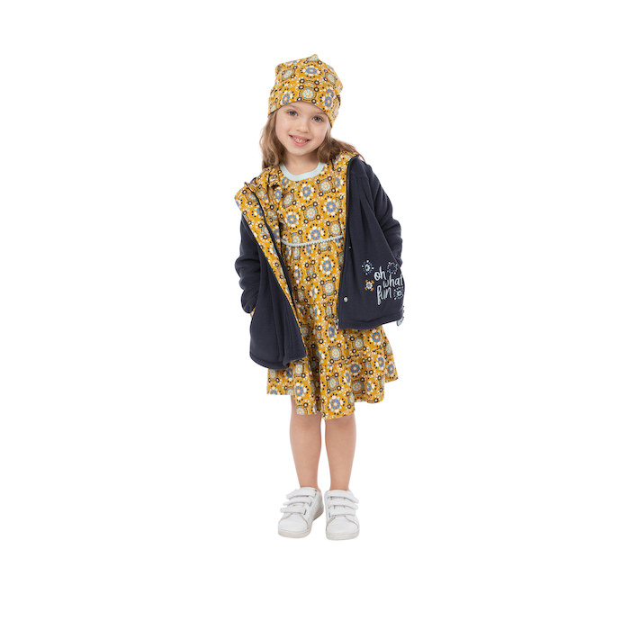 Child modelling an outfit